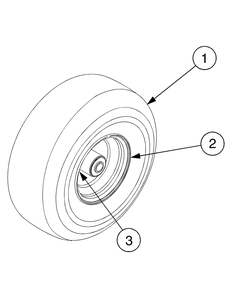 Front Wheel Diagram and Parts List for GT2550 K015-K018-14A2E7P710 Cub Cadet Lawn Tractor